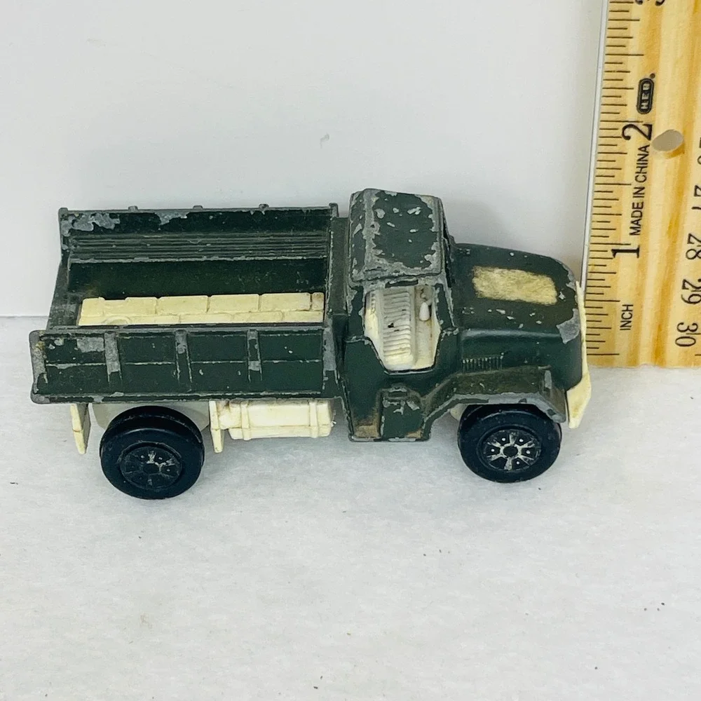 Vintage Tootsietoy Deuce 1/2 Military Truck Diecast Green Made USA Toy Vehicle
